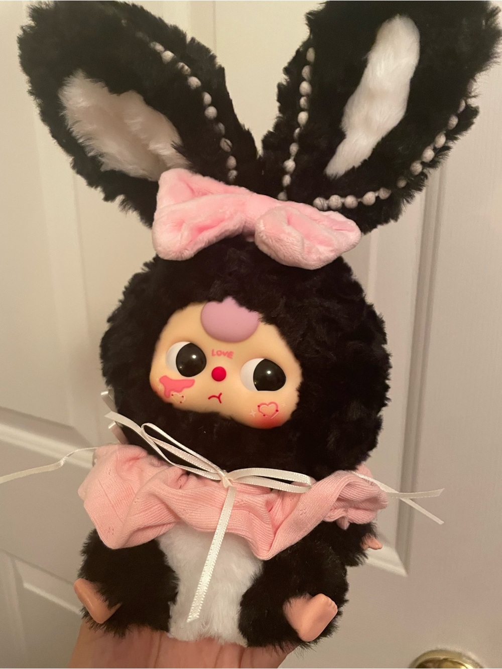 Baby Three Rabbit Town V2 Bunny Plush Doll Black Pink White w/ Box Cureplaneta